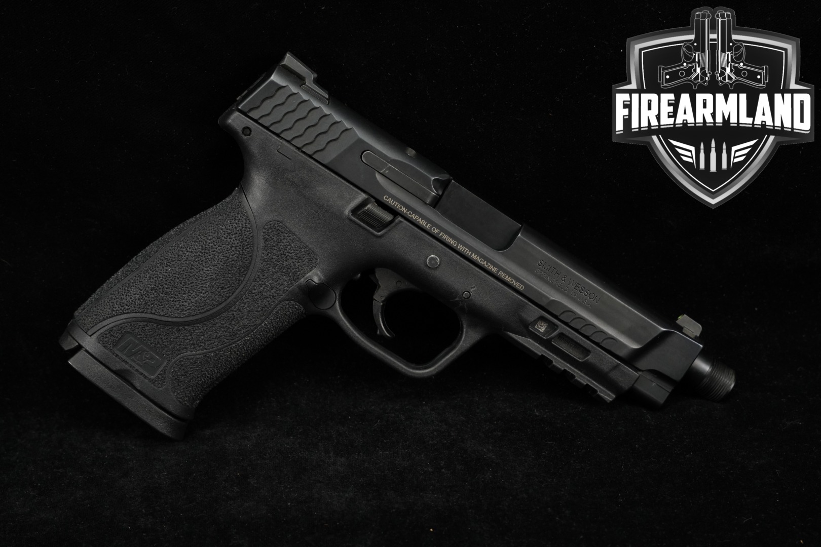 Smith & Wesson (S&W) M&P45 M2.0; Full Size; Threaded Barrel; Suppressor-Height Sights; No Manual Thumb Safety .45 ACP Black in Very Good Condition Thumbnail