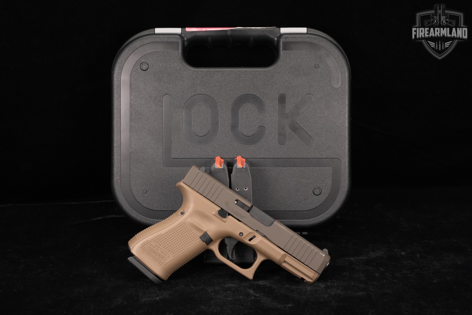 Glock 19 Gen5 G19 Gen 5 Apollo Custom 9mm 4.02 FDE +3 MAGS & ORIG CASE-img-2