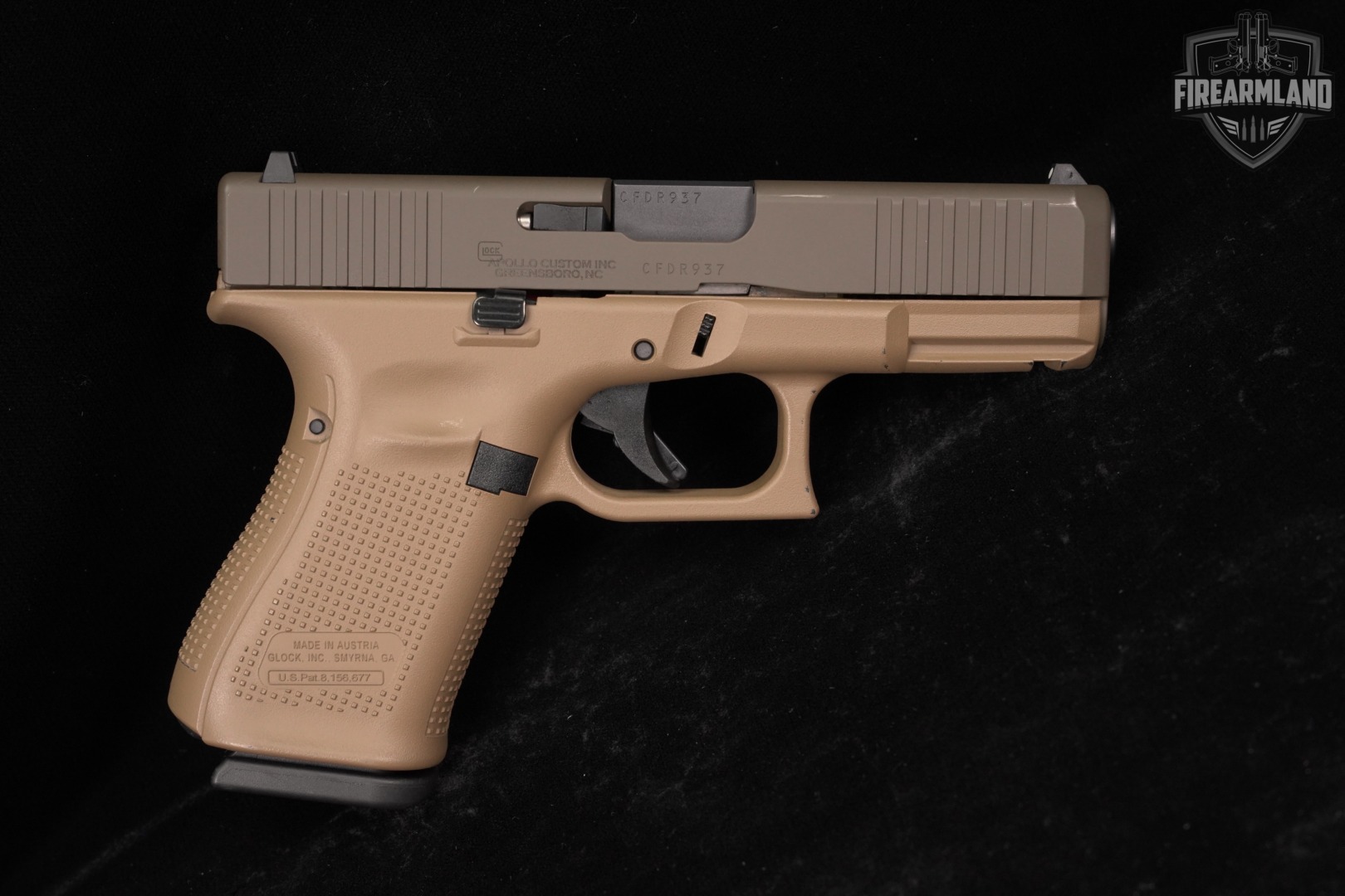 Glock 19 Gen5 G19 Gen 5 Apollo Custom 9mm 4.02 FDE +3 MAGS & ORIG CASE-img-4