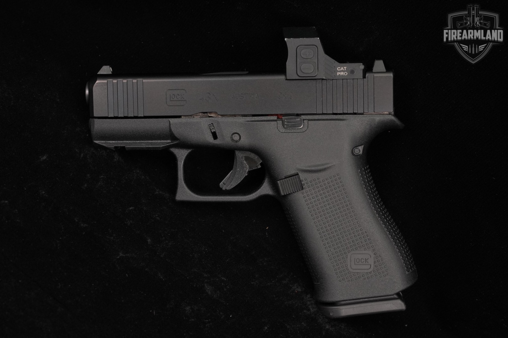 Glock 43X MOS G43X 9mm 3.41" +ORIG CASE, CAT PRO OPTICS-img-3