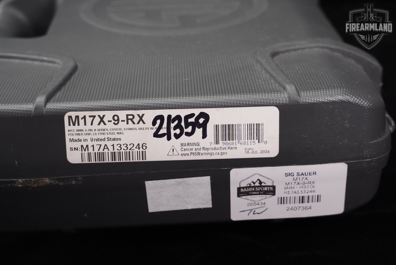 Sig Sauer M17X 9mm Coyote M17-X P320 P-320 +4 MAGS, ORIG CASE, ROMEO OPTICS-img-18
