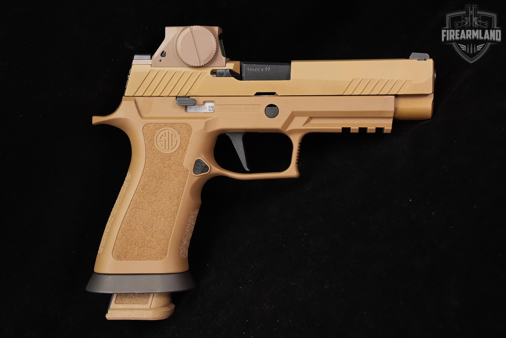 Sig Sauer M17X 9mm Coyote M17-X P320 P-320 +4 MAGS, ORIG CASE, ROMEO OPTICS-img-3