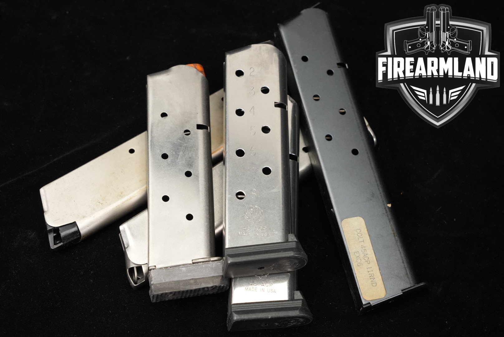 Multiple Manufacturers SIX (6) 1911 7, 8, & 10-Round Magazines .45 ACP in Good Condition Thumbnail