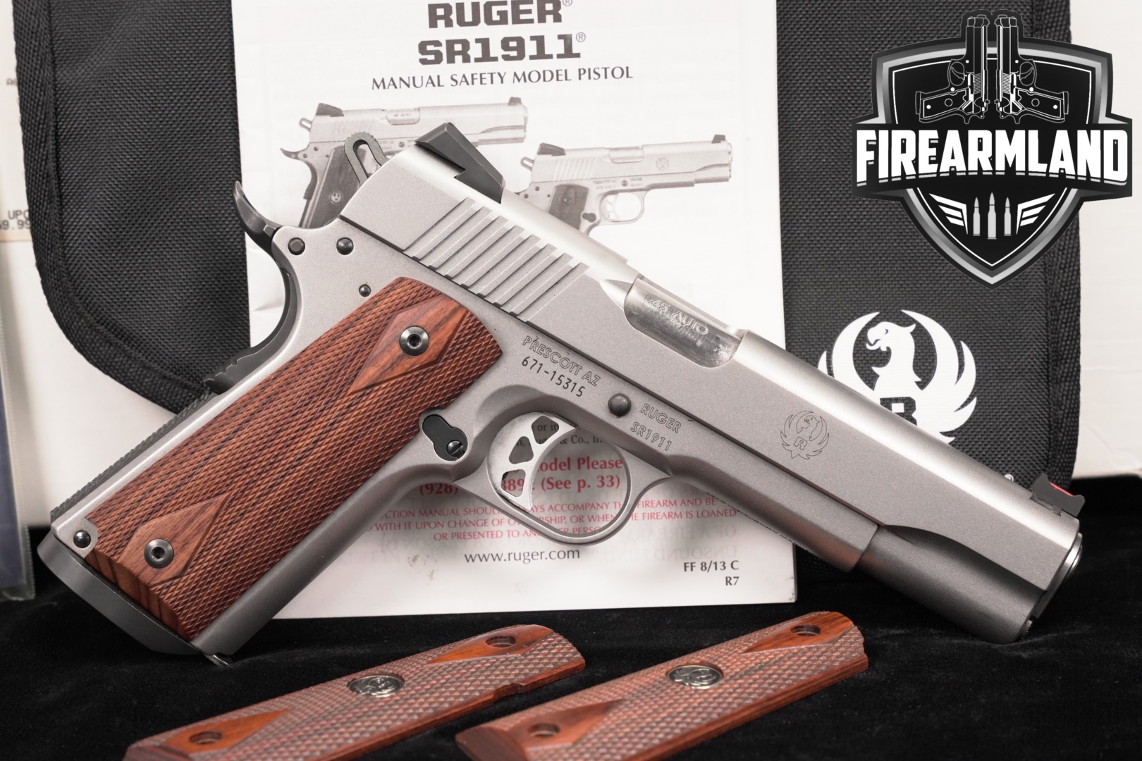 2013 Sturm Ruger SR1911 .45 ACP Satin Stainless in Very Good Condition Thumbnail