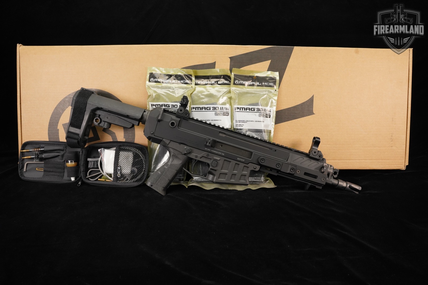 CZ Bren 2 Ms Pistol 5.56 NATO 8 M-LOK THREADED +3 MAGS & ORIG BOX-img-2