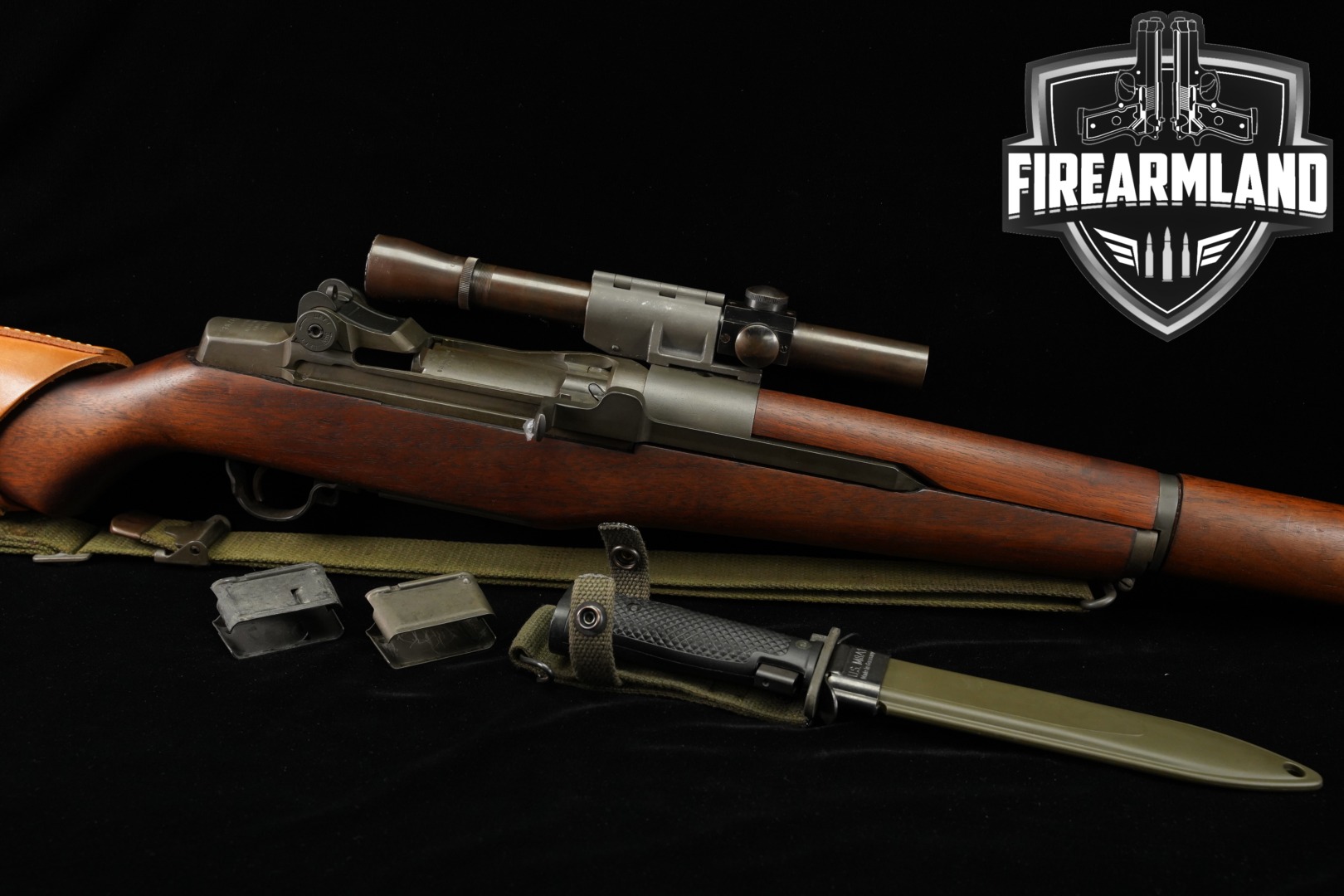 1944 Springfield Armory M1 Garand M1D .30-06 Parkerized & Walnut in Very Good Condition Thumbnail