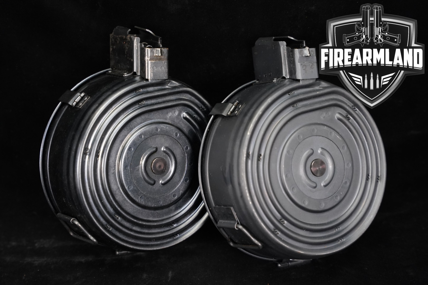 Century Arms (CAI) TWO (2) Romanian 75-Round Drums for AK47/AKM Pattern 7.62x39 7.62x39 in Good Condition Thumbnail