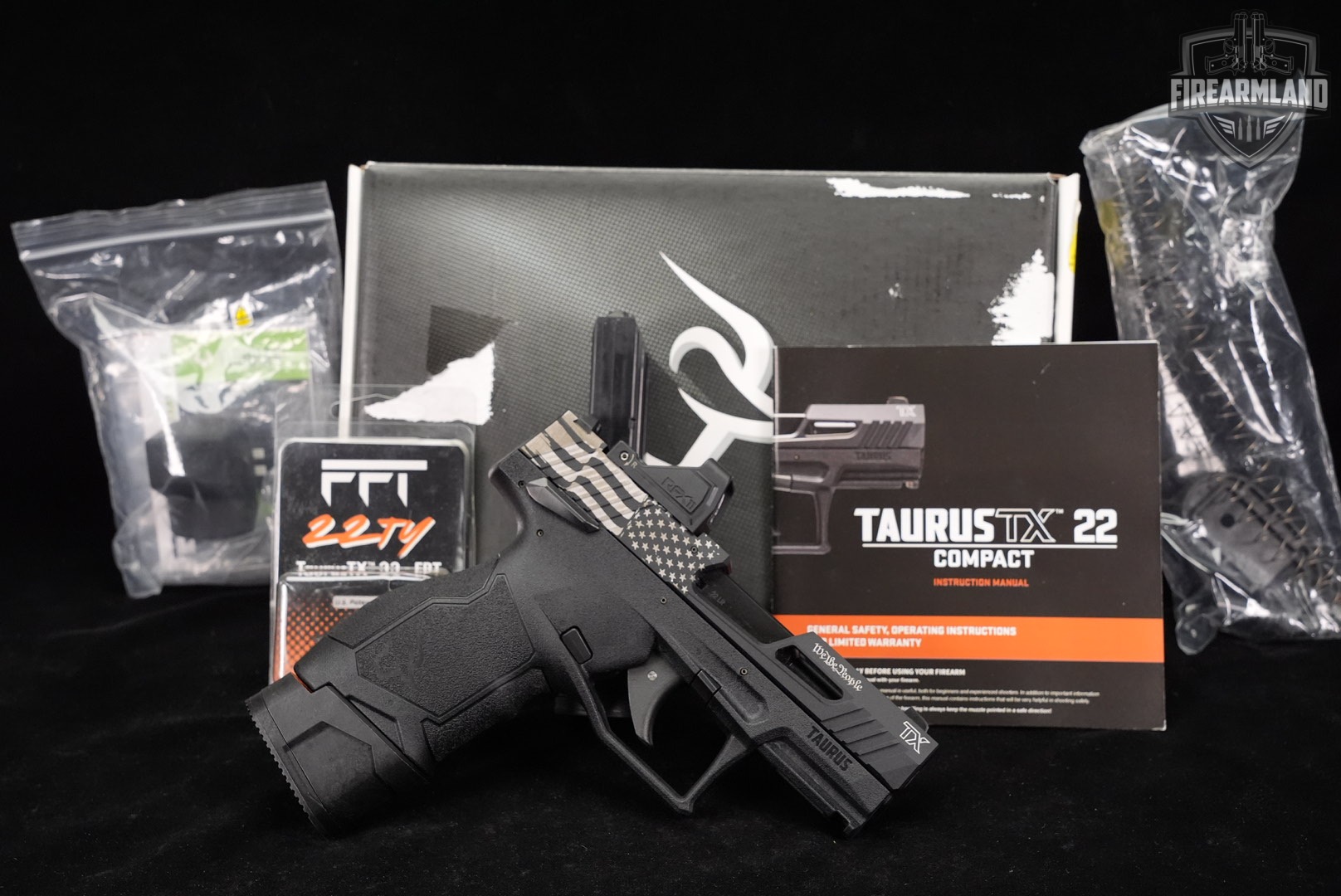 LIMITED Taurus TX22 Compact WE THE PEOPLE TX 22 LR +2 MAGS, VIRIDIAN OPTICS-img-2