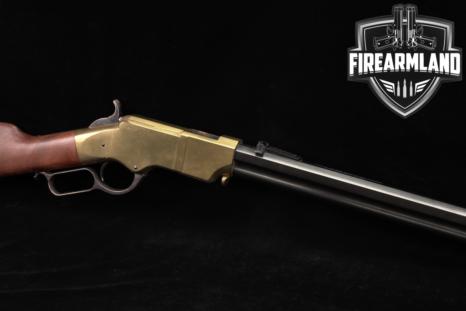 A Uberti 1860 Henry 44-40 Win 24.5" Brass & Walnut OCTAGON BARREL ITALY-img-0