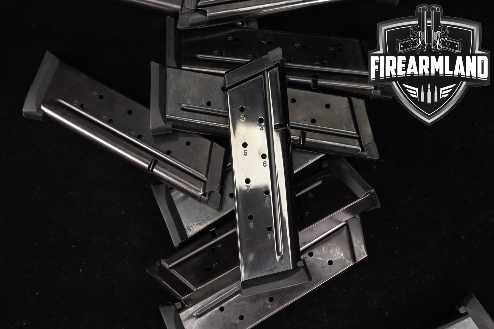 1911 TEN (10) 1911 10 Round Magazines 9mm Luger in Excellent Condition Thumbnail