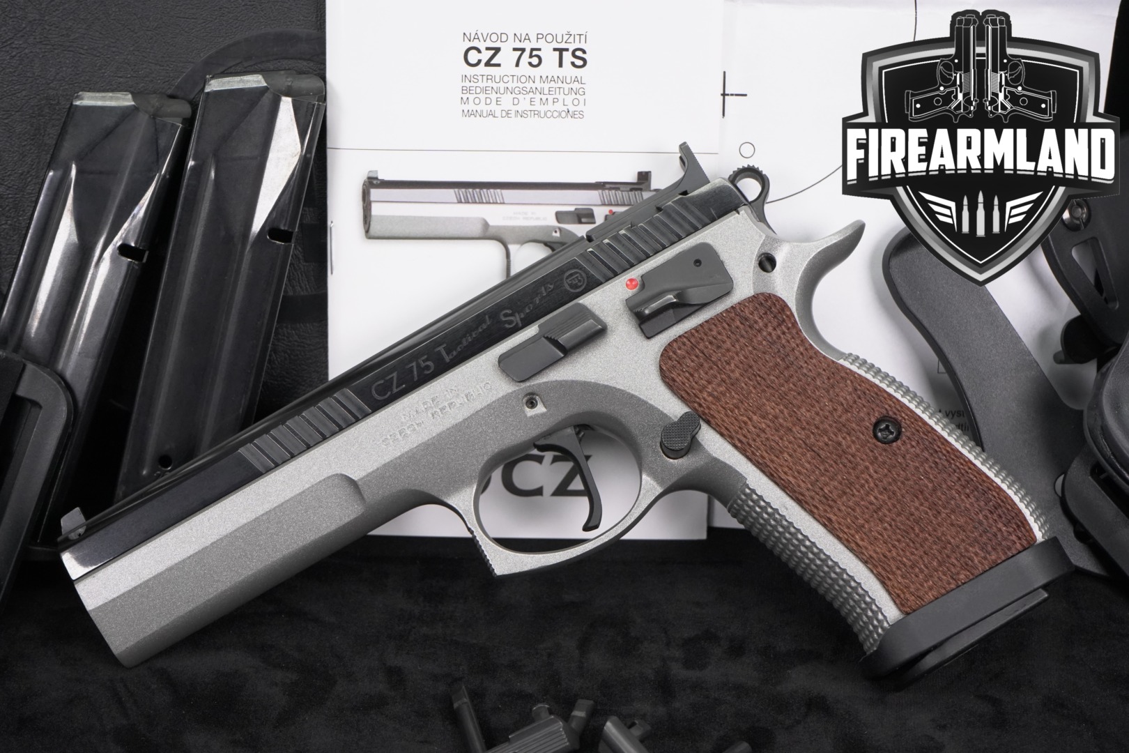 CZ CZ 75 TS Dual Tone 9mm Luger Two-Tone Black & Silver in Excellent Condition Thumbnail