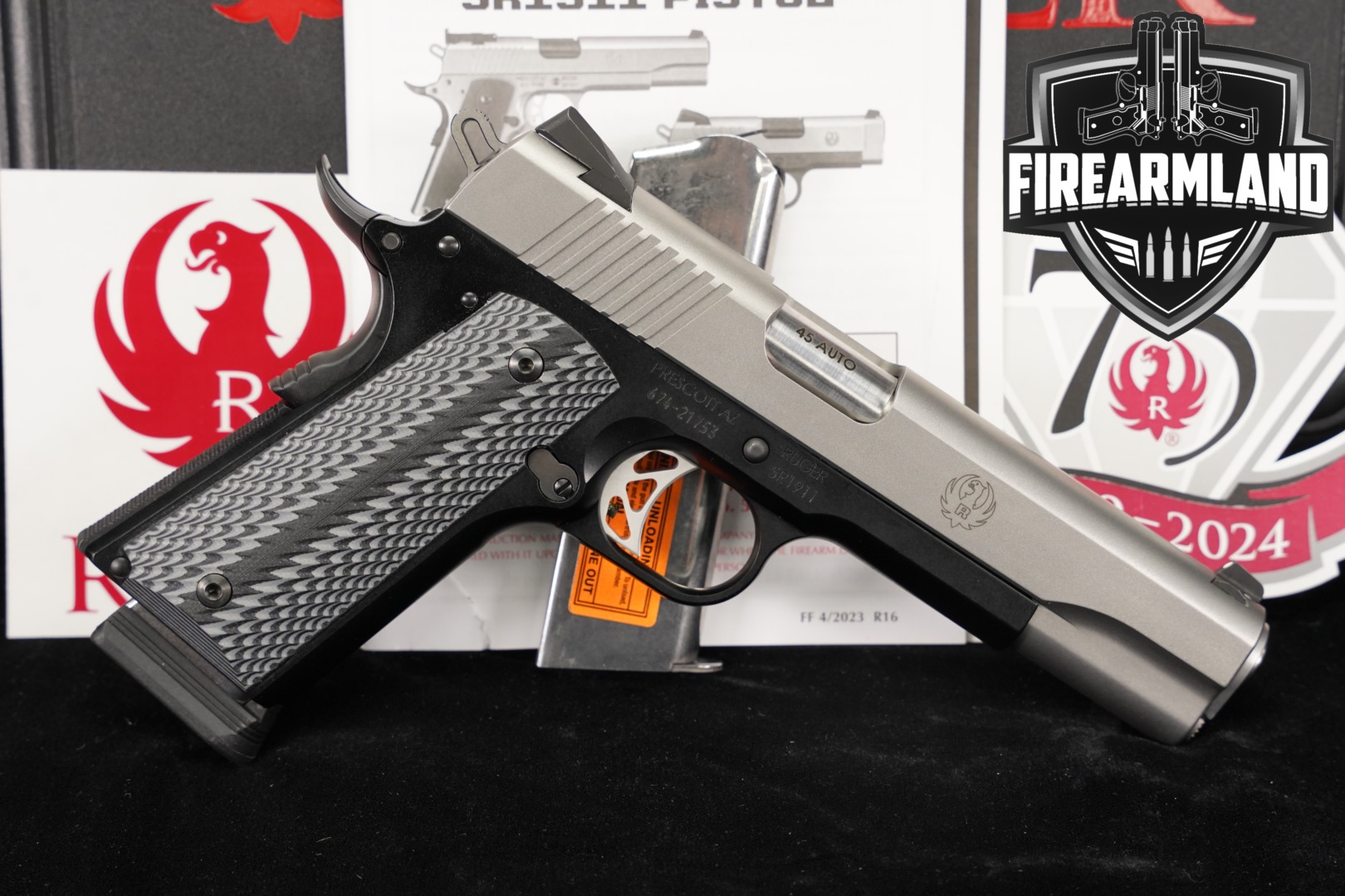 2025 Sturm Ruger SR1911 Lightweight Government .45 ACP Two-Tone Stainless in Excellent Condition Thumbnail