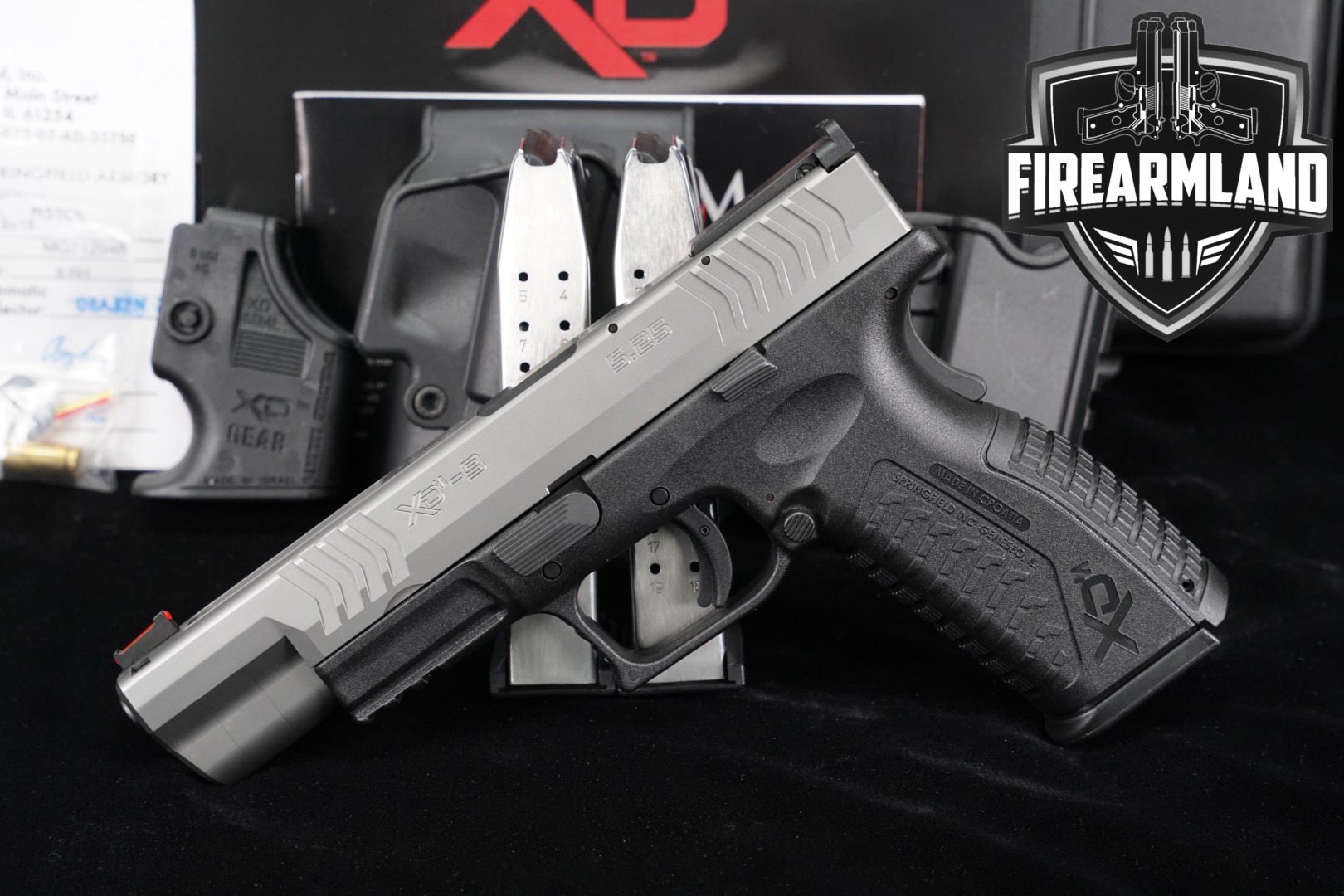 Springfield Armory XD(M) 5.25 Competition Series 9mm Luger Two-Tone Silver & Black in Very Good Condition Thumbnail