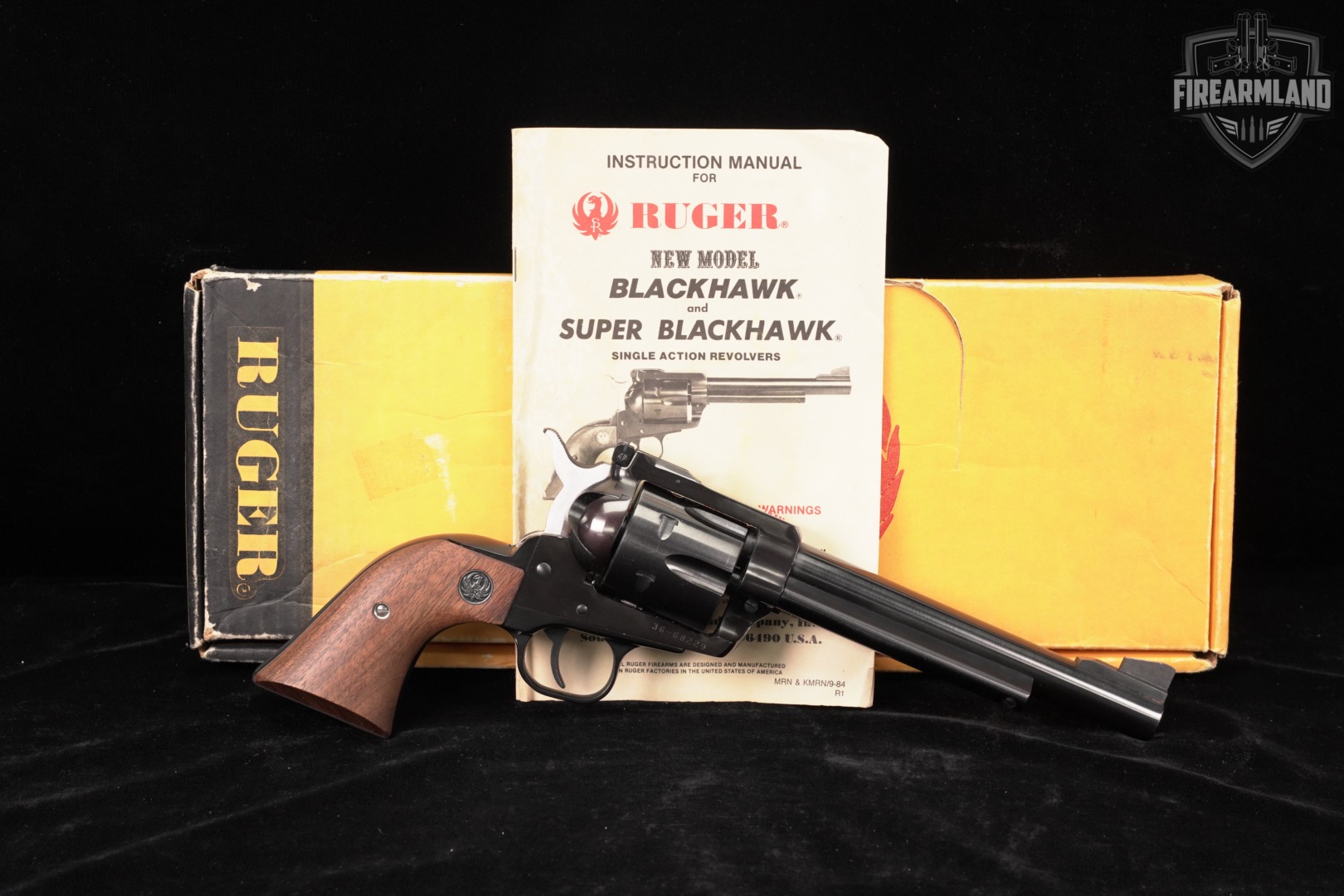 1985 Ruger New Model Blackhawk 357 Magnum 6.5" Blued +ORIG BOX-img-2