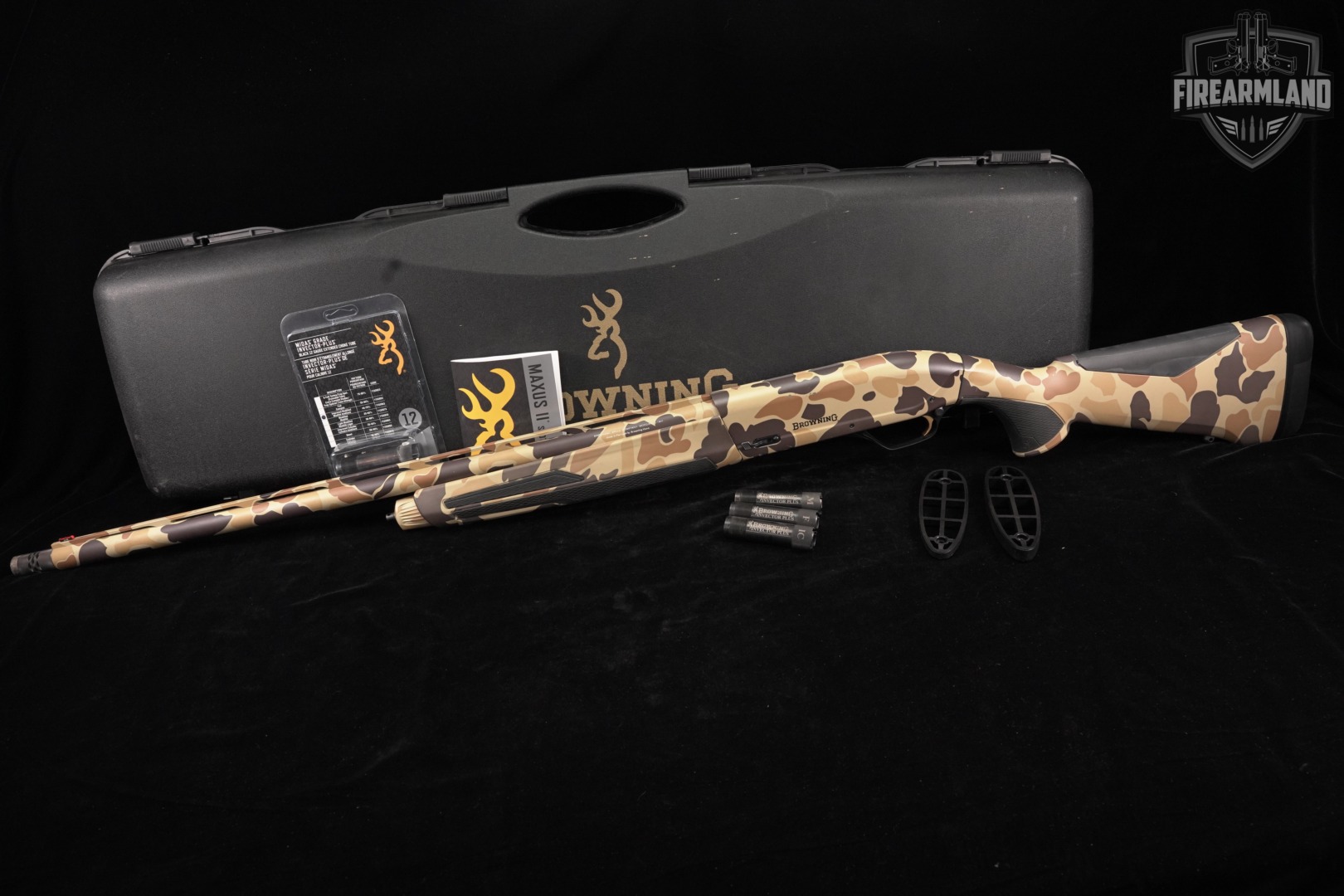 Browning Maxus II Camo Vintage Tan 12-Gauge 26" +ORIG CASE-img-2