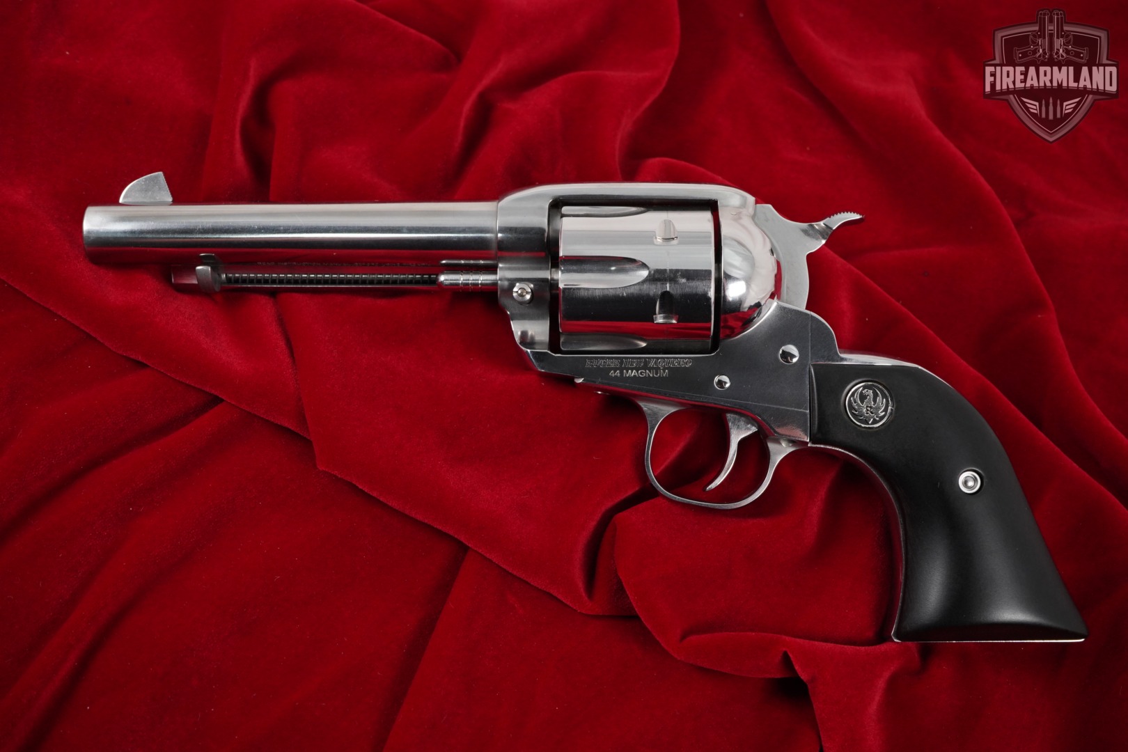 LIMITED Ruger New Vaquero 44 Rem Mag 5.5" High-Gloss Stainless +ORIG CASE-img-2