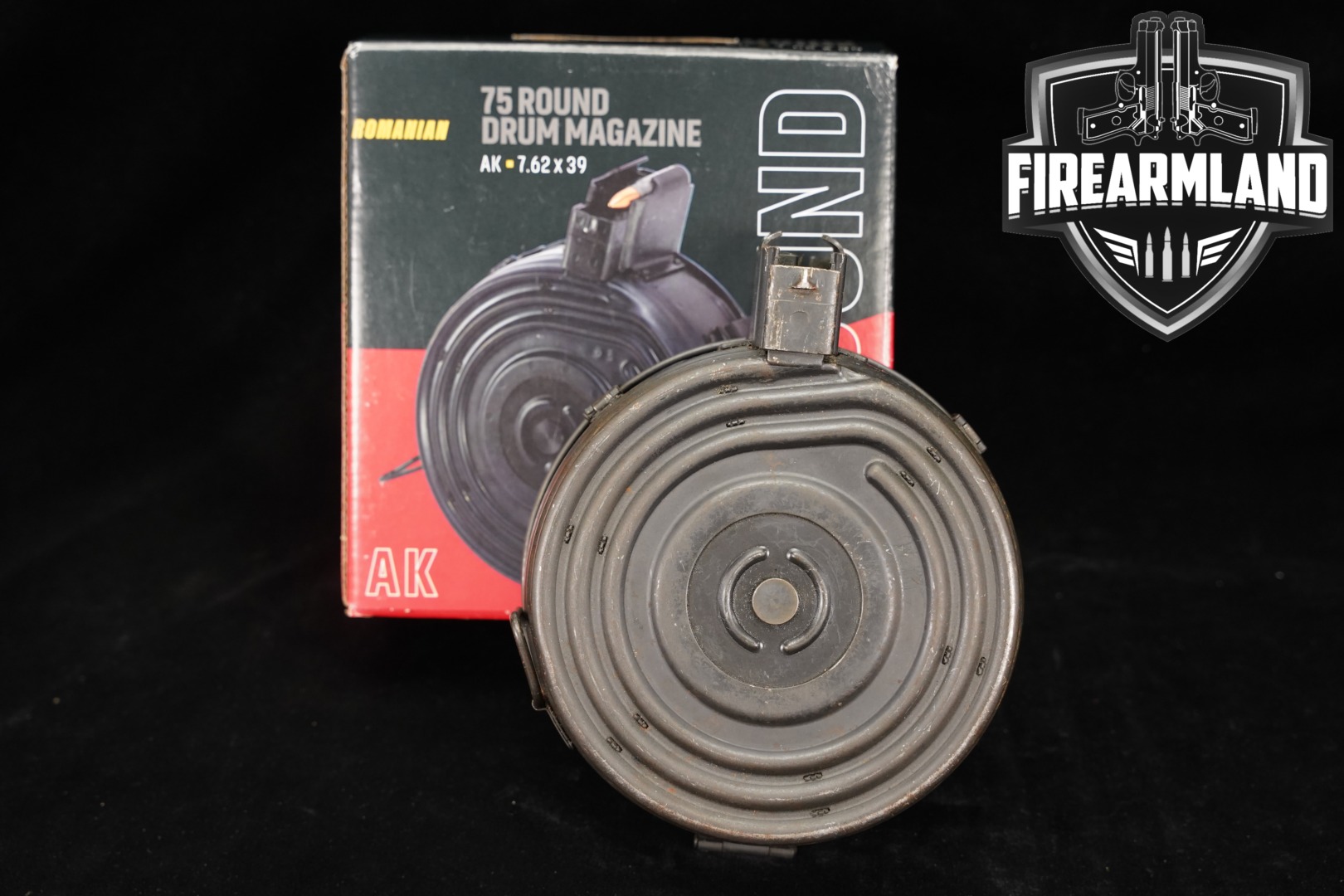 Century Arms (CAI) TWO (2) Romanian 75-Round Drums for AK47/AKM Pattern 7.62x39 7.62x39 in Good Condition Thumbnail