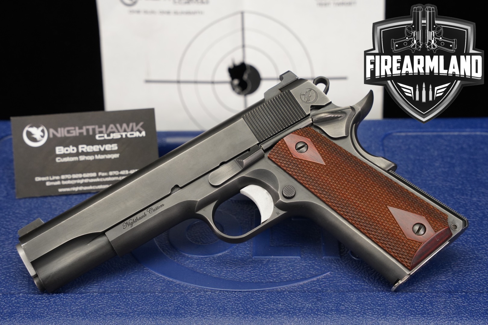 Nighthawk Custom Colt Government Model Series 70 .45 ACP Black in Very Good Condition Thumbnail