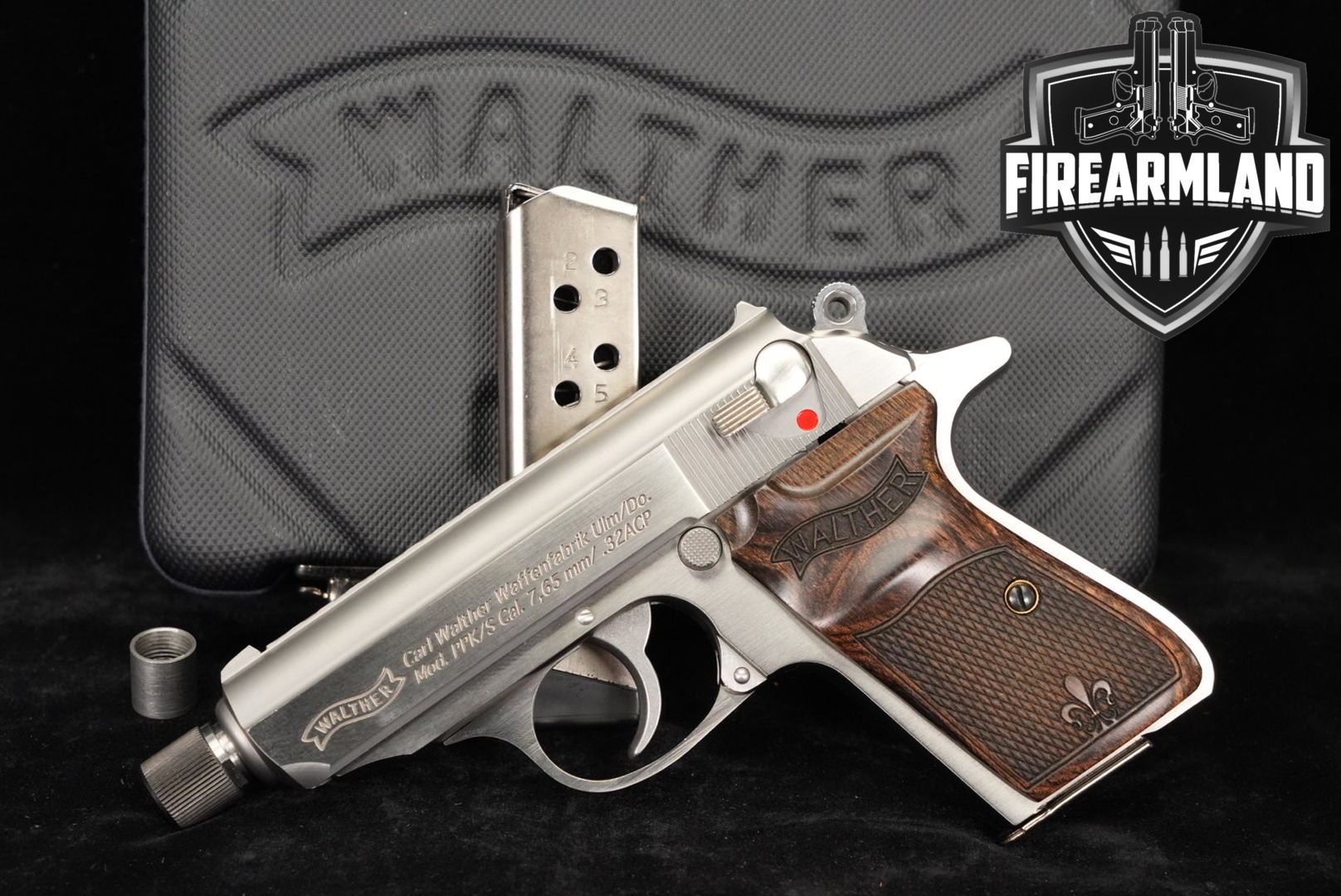 Walther PPK/S SD 32 ACP 3.8" Stainless PPKS PPK S +2 MAGS & ORIG CASE-img-0