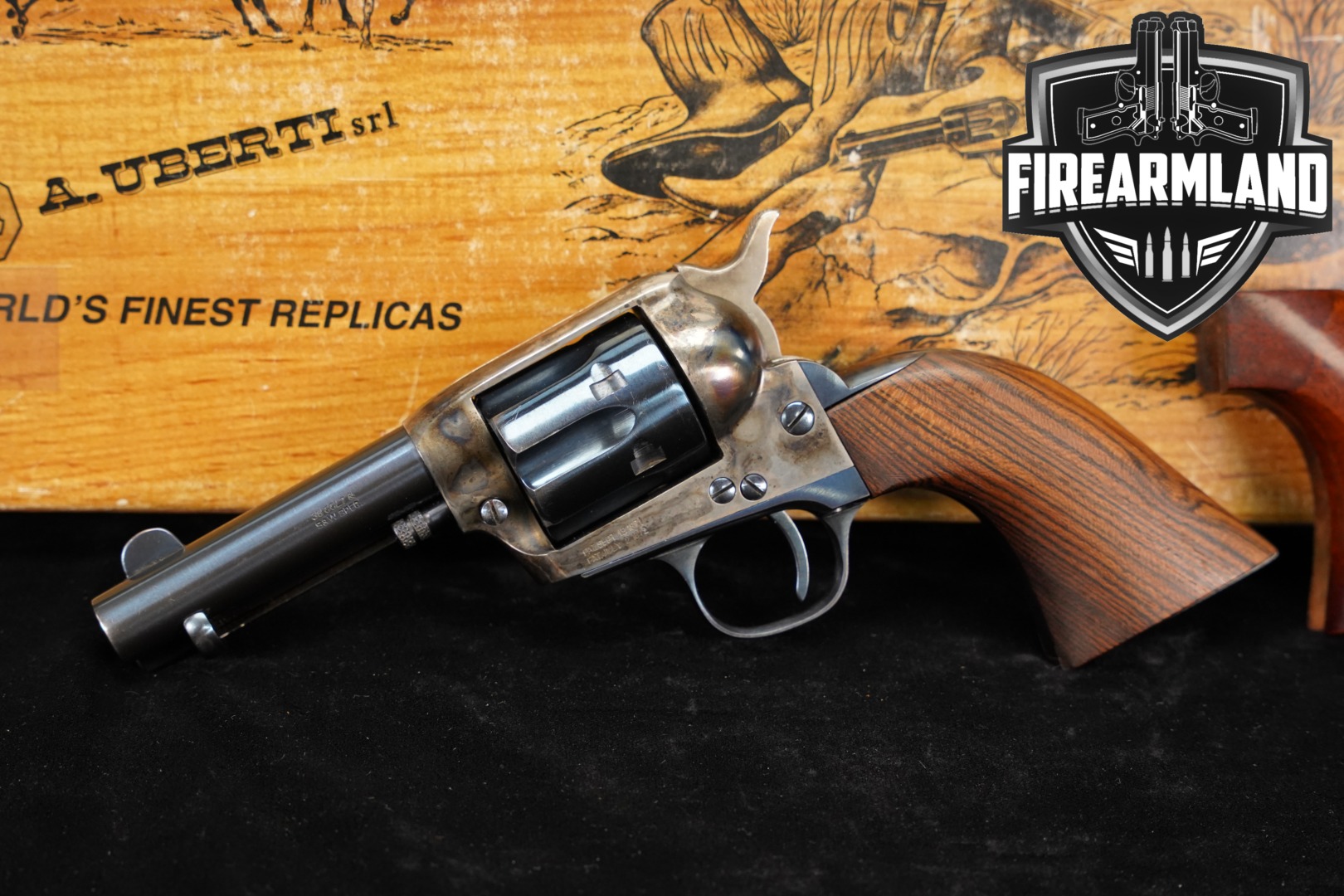 A. Uberti 1873 Cattleman Model P Jr .38 Spl. Color Case-Hardened & Blued in Good Condition Thumbnail