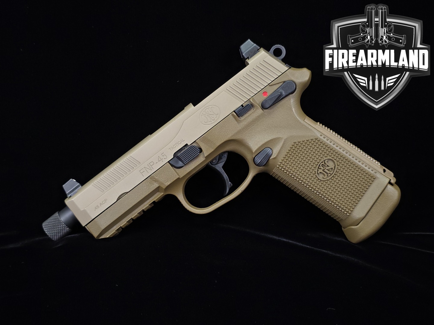 FN Herstal (FNH) FNP-45 Tactical .45 ACP Flat Dark Earth in Very Good Condition Thumbnail