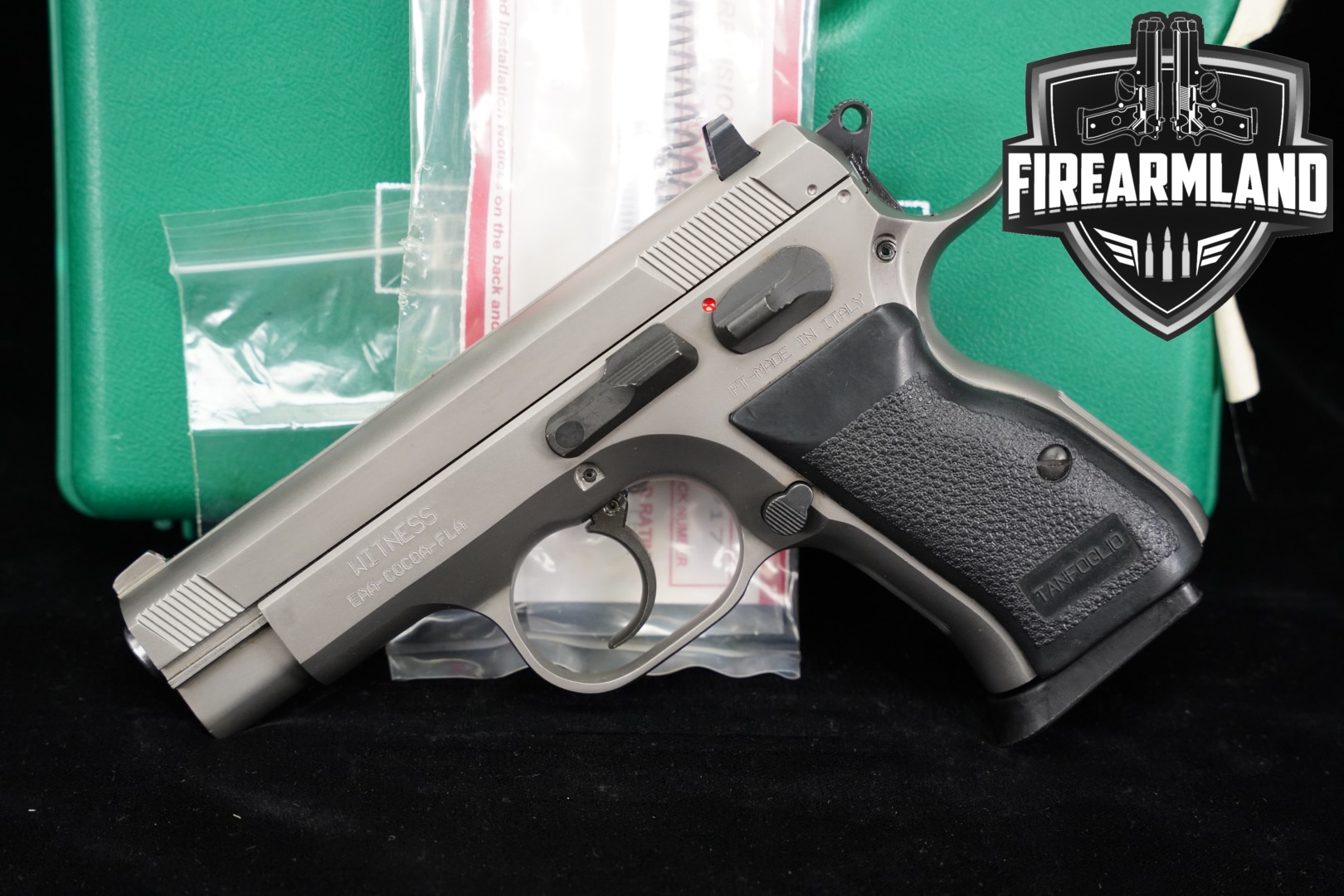 Tanfoglio Witness Compact 9mm Luger Wonder Finish in Excellent Condition Thumbnail