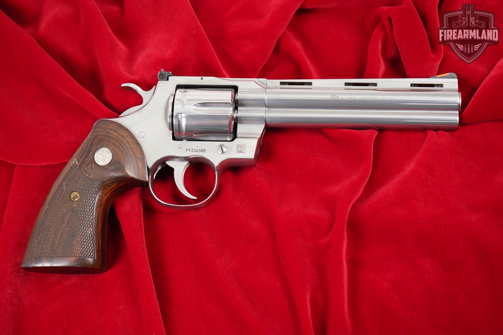 DESIRED Colt Python 357 Magnum 6" Stainless +ORIG CASE & HOLSTER-img-3