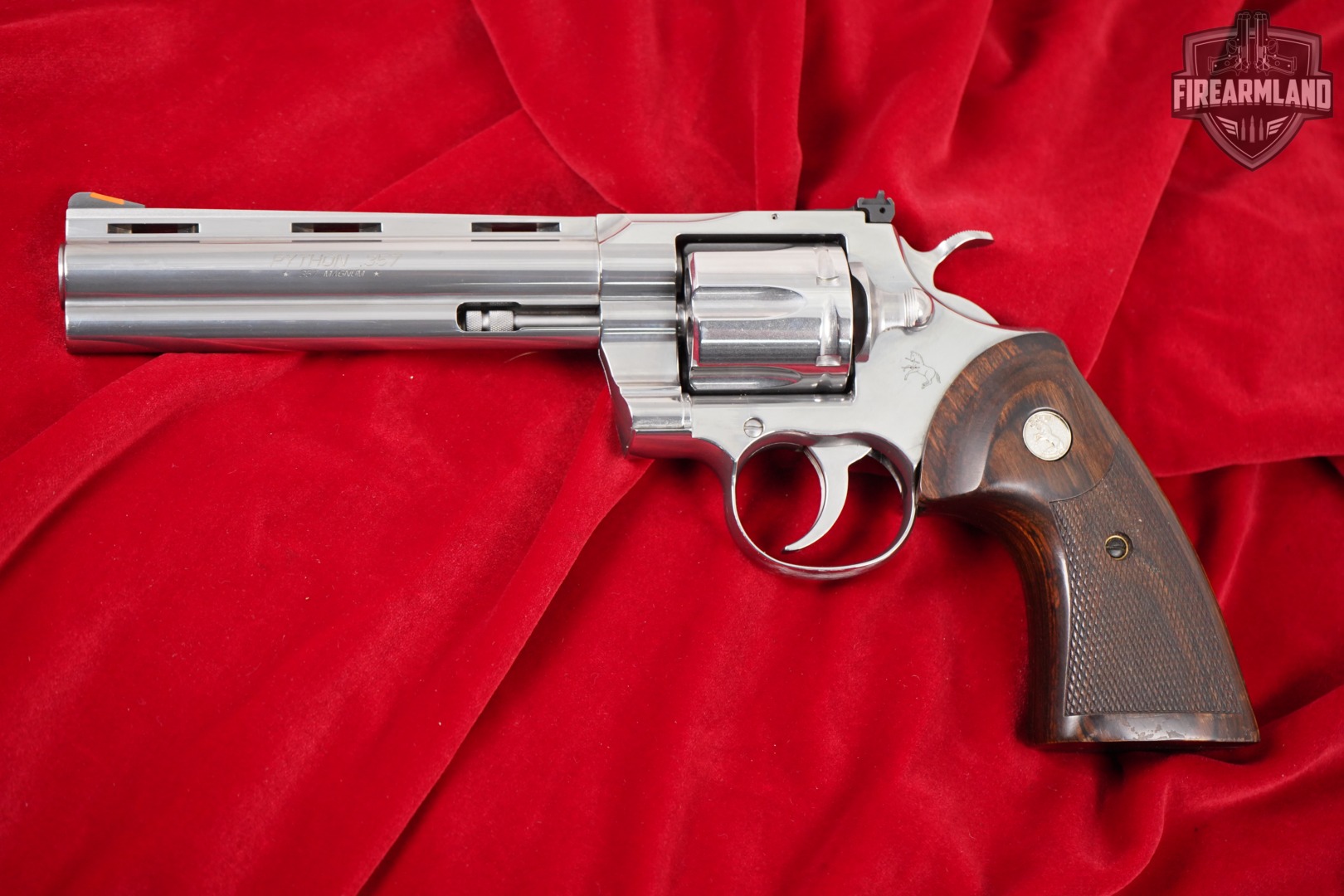 DESIRED Colt Python 357 Magnum 6" Stainless +ORIG CASE & HOLSTER-img-4