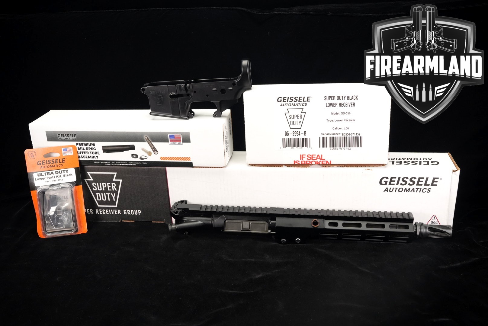 Geissele Automatics Super Duty Stripped Lower Receiver Build Kit with Complete Upper 5.56mm NATO in Excellent Condition Thumbnail