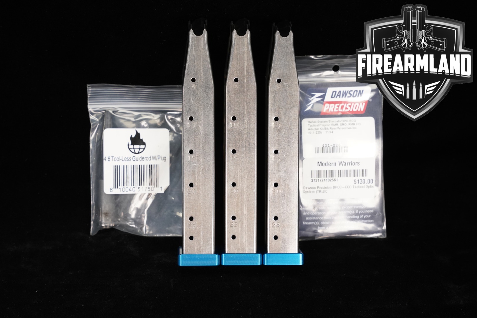 Atlas Gunworks 3x 25-Round Extended 2011 Magazines +PARTS 9mm Luger in Excellent Condition Thumbnail
