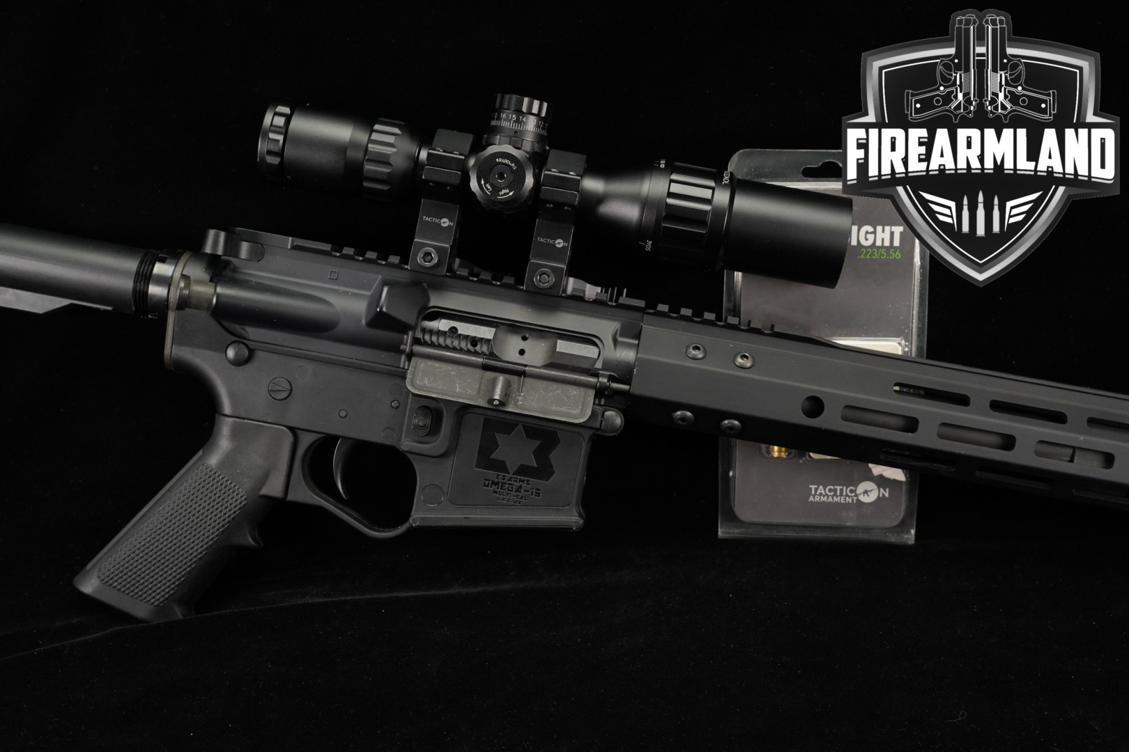 E-3 Arms Omega-15 50 Beowulf AR15 AR OMEGA15 E3 +TA SCOPE-img-0