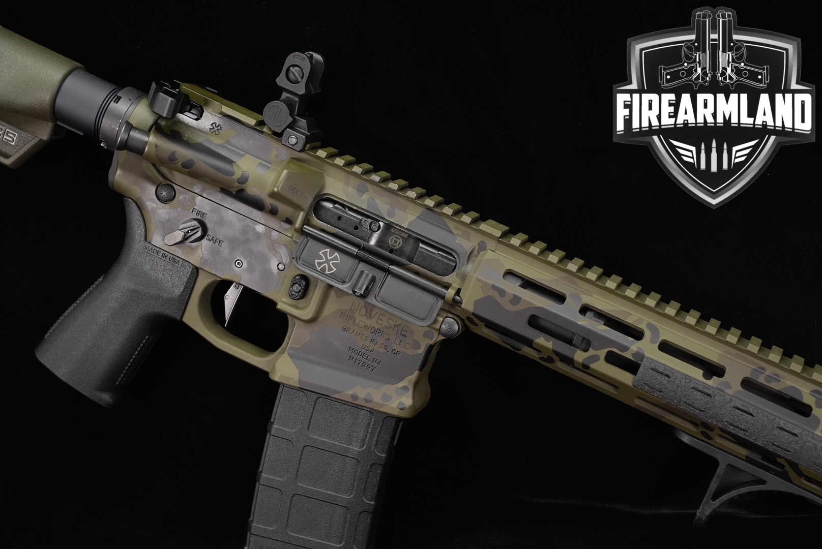 SBR Noveske Rifleworks Model N4 5.56 NATO AR-15 AR15 13.7" Green/Gray Camo-img-0