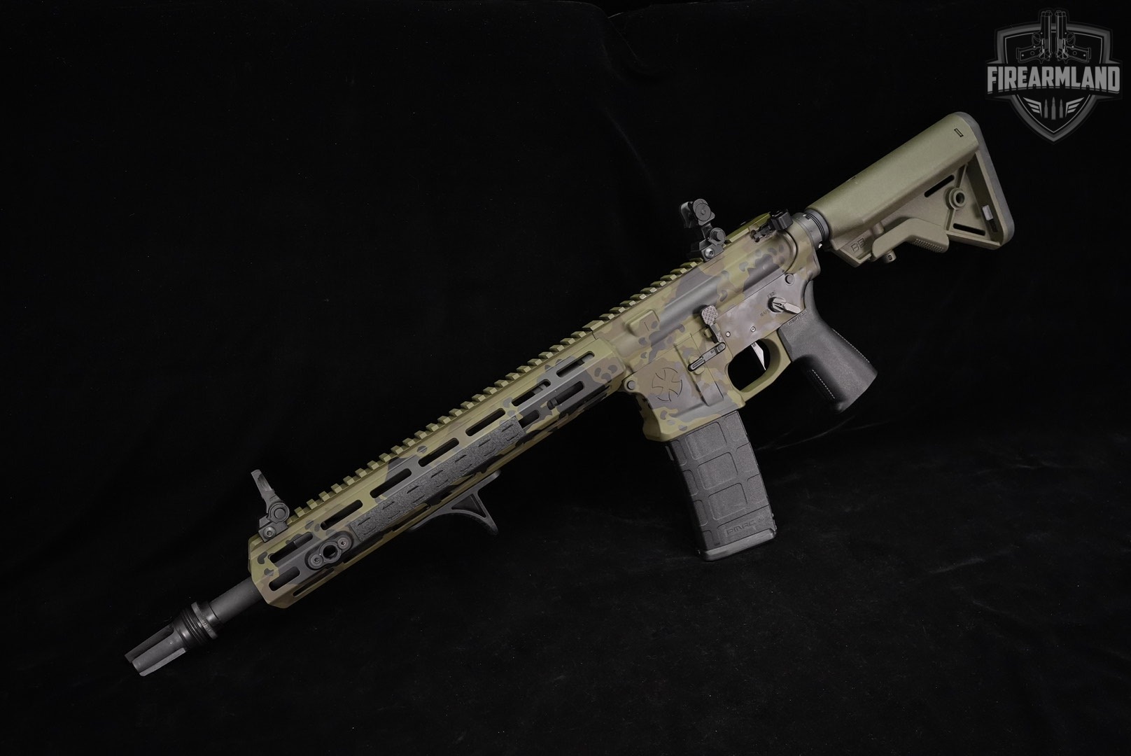 SBR Noveske Rifleworks Model N4 5.56 NATO AR-15 AR15 13.7" Green/Gray Camo-img-2