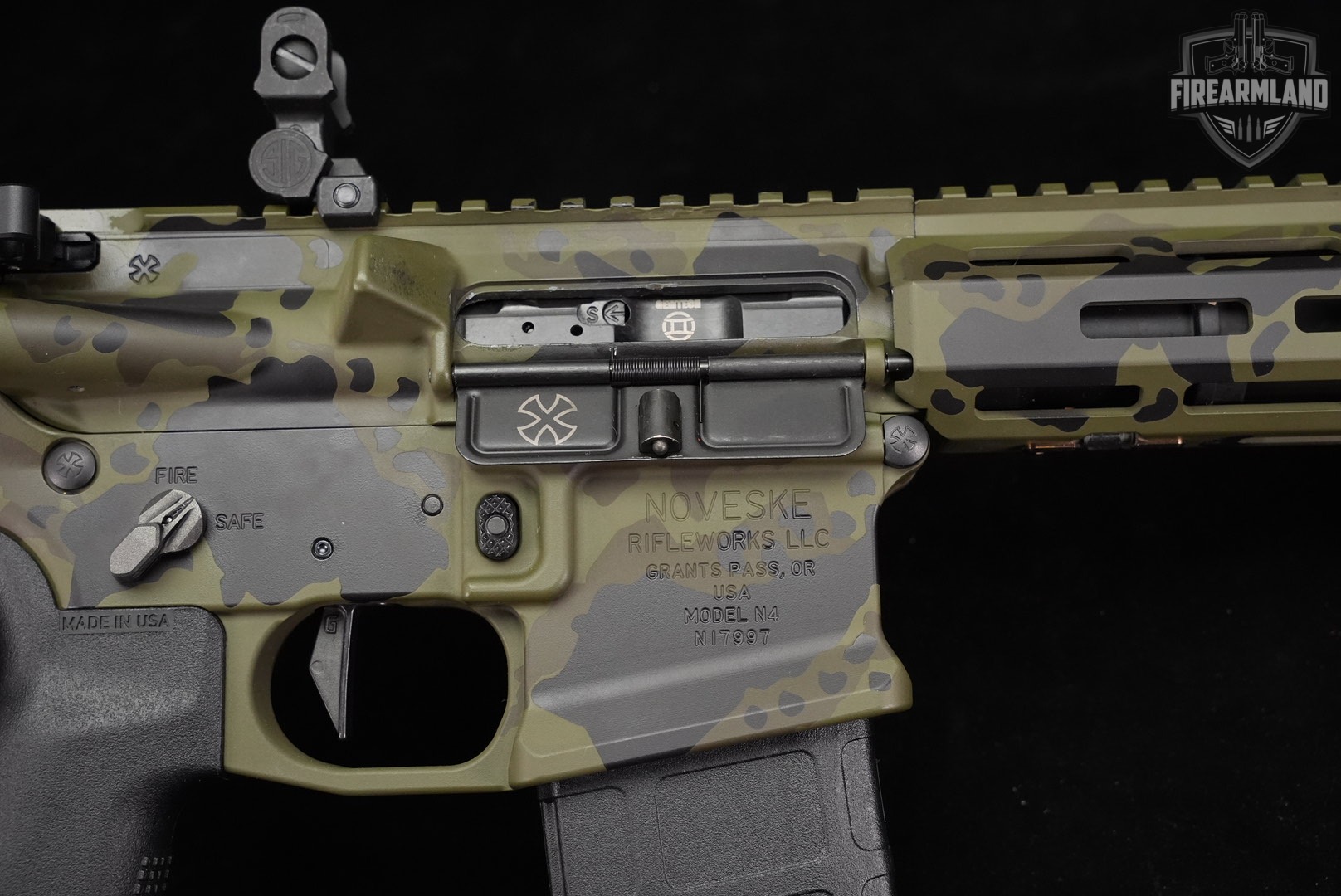 SBR Noveske Rifleworks Model N4 5.56 NATO AR-15 AR15 13.7" Green/Gray Camo-img-22