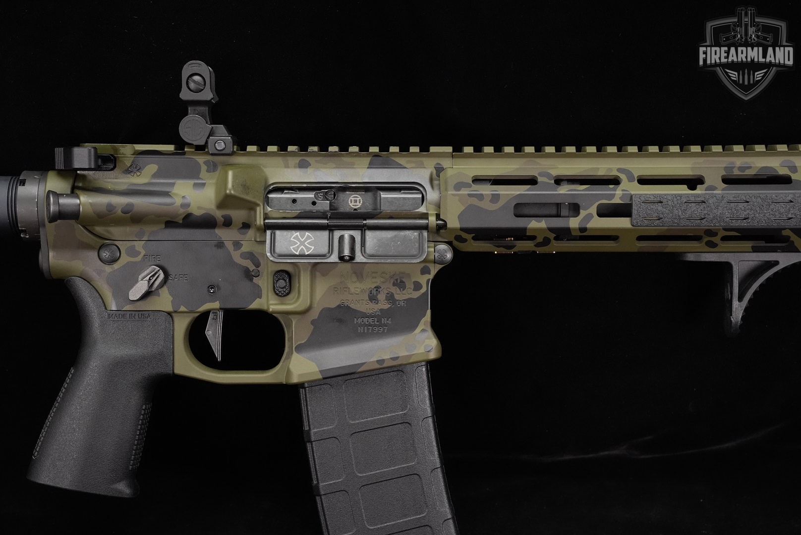 SBR Noveske Rifleworks Model N4 5.56 NATO AR-15 AR15 13.7" Green/Gray Camo-img-5
