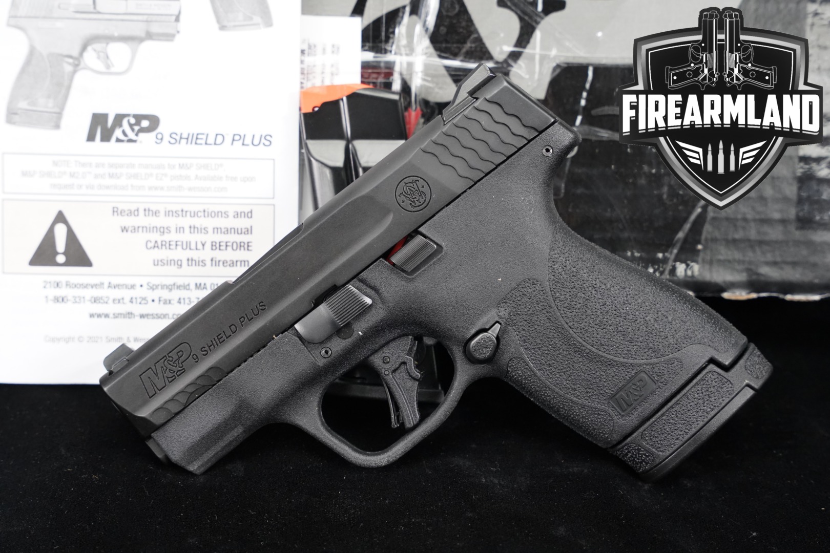 Smith & Wesson (S&W) M&P9 Shield Plus Manual Thumb Safety 9mm Luger Black in Excellent Condition Thumbnail