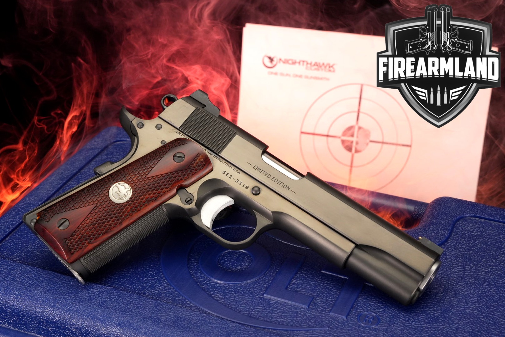 Nighthawk Custom Colt Government Model Series 70; Limited Edition .45 ACP Black in Excellent Condition Thumbnail
