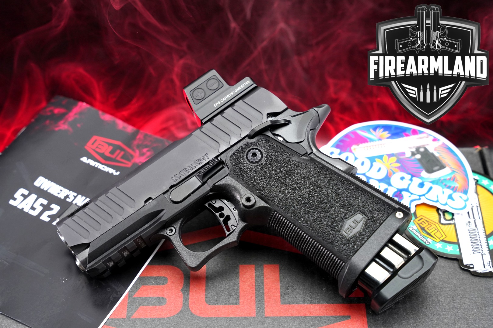 Bul Armory SAS II Ultralight Pro G2 9mm Luger (9x19 Para) Black in Excellent Condition Thumbnail