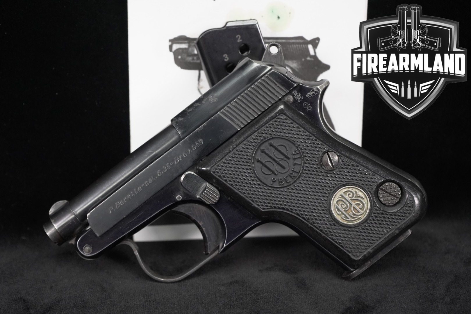 1953 Beretta Mod. 950 Jetfire .25 ACP (6.35mm) Blued in Good Condition Thumbnail