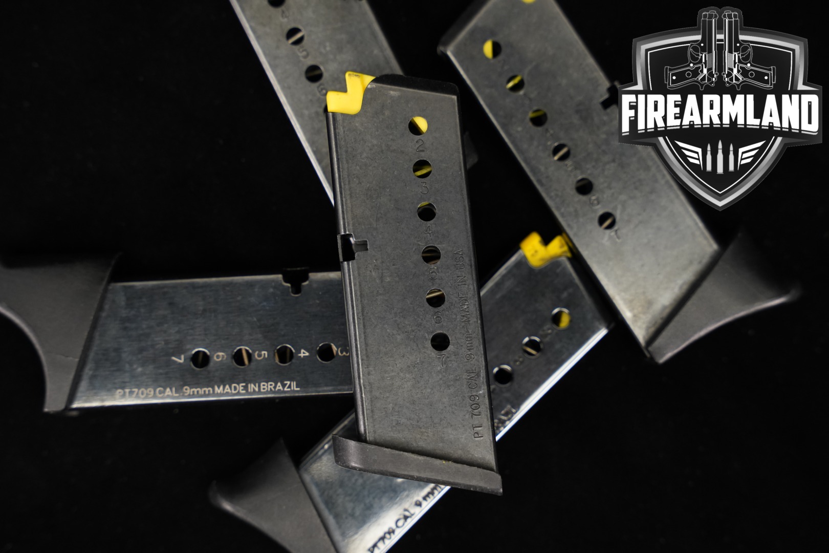 Taurus FIVE (5) PT709 7 Round Magazines 9mm Luger in Very Good Condition Thumbnail
