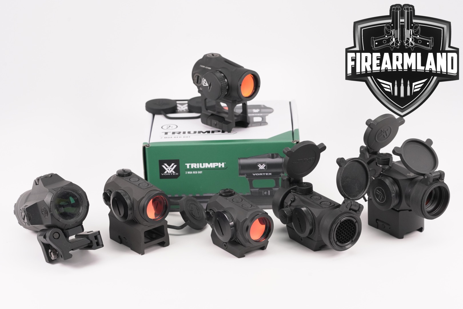 Multiple Manufacturers FIVE RED DOT SIGHT LOT in Good Condition Thumbnail