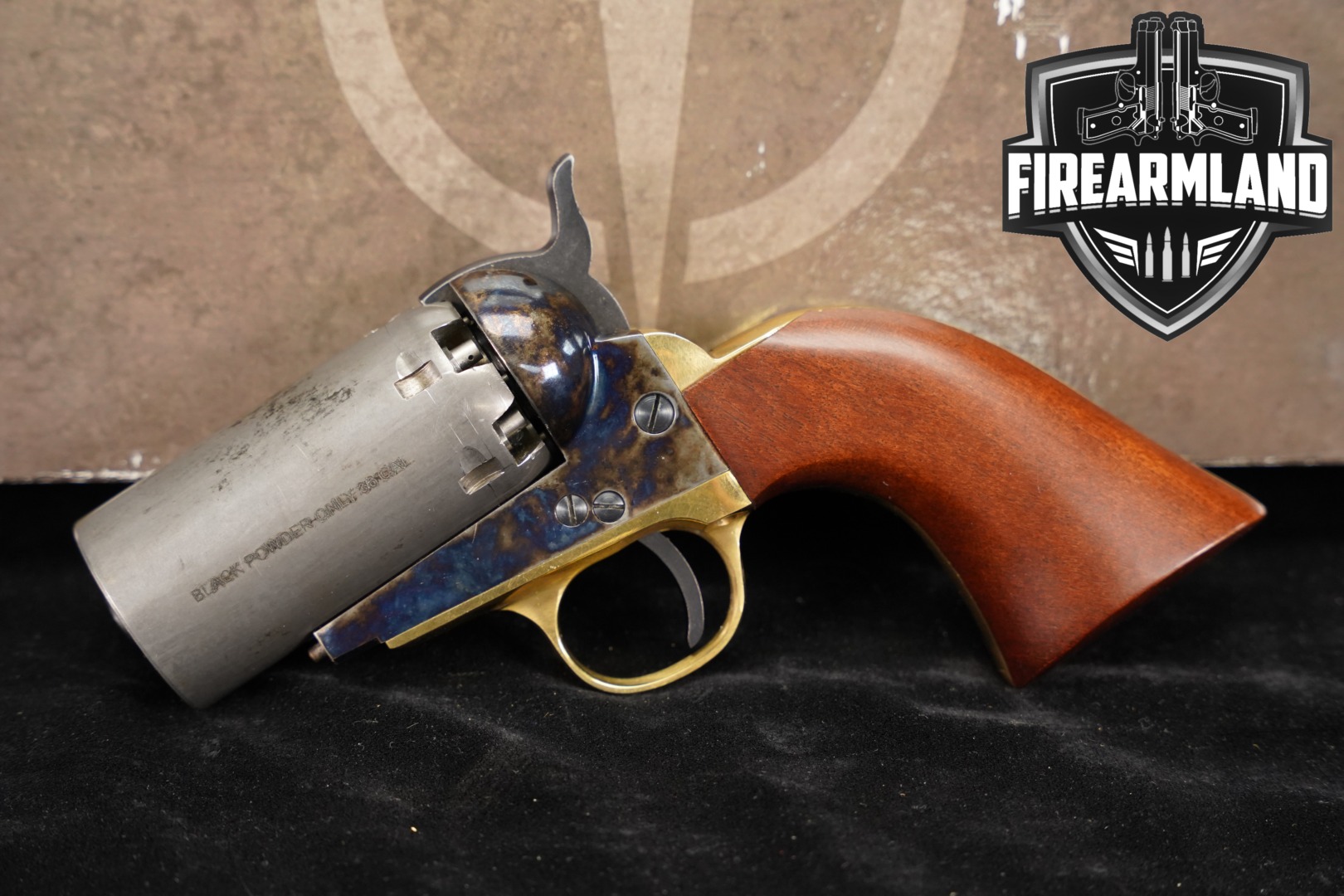 2022 F.lli Pietta 1851 Navy Yank Pepperbox .36 Color Case-Hardened in Very Good Condition Thumbnail