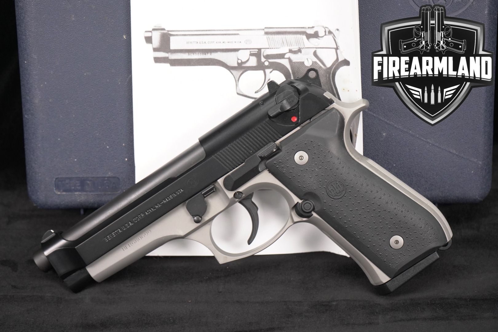 2014 Beretta 92FS 9mm Luger Two-Tone Black & Silver in Very Good Condition Thumbnail
