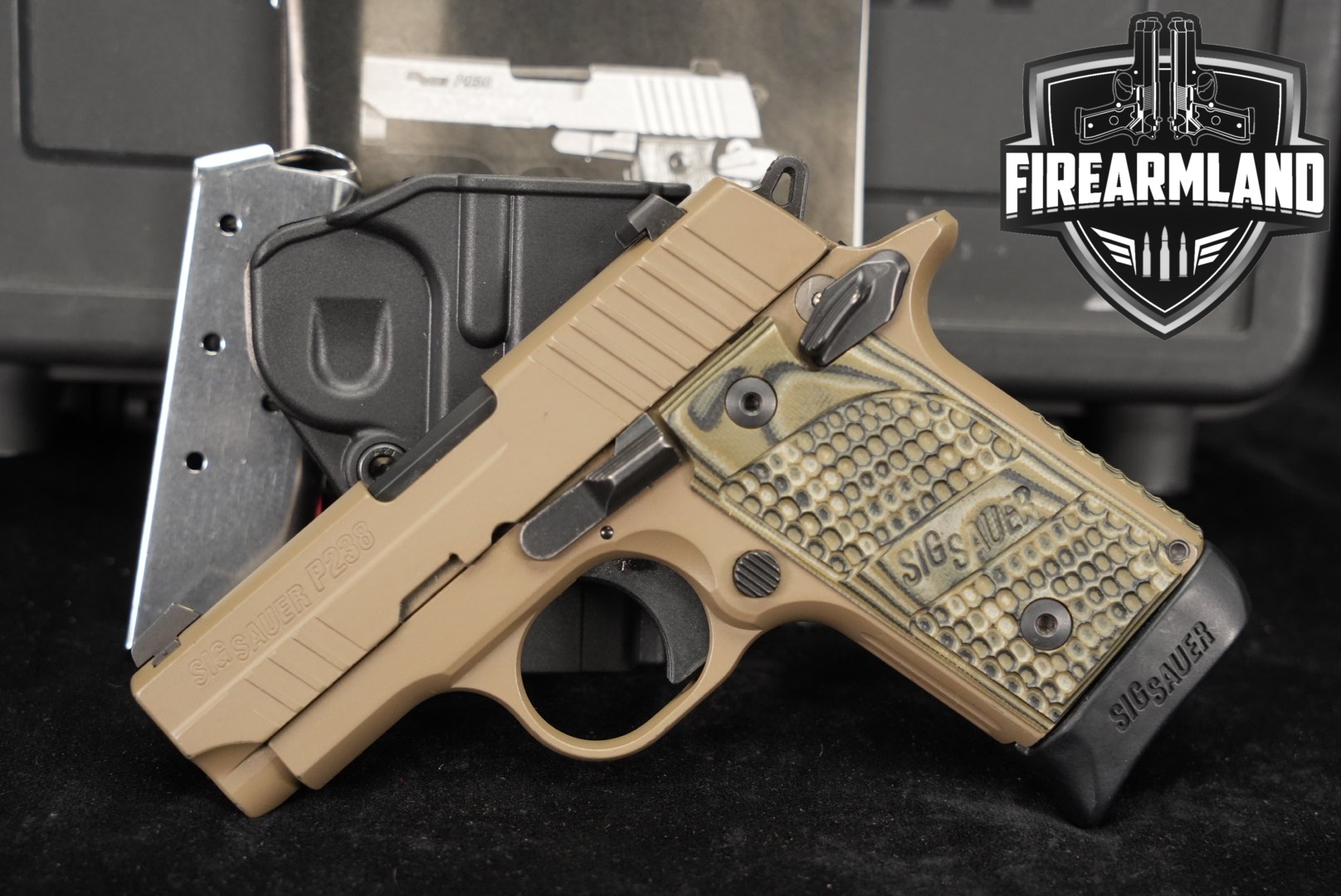 Sig Sauer P238 Scorpion 380 ACP 2.7" FDE P-238 +2 MAGS, ORIG CASE & HOLSTER-img-0