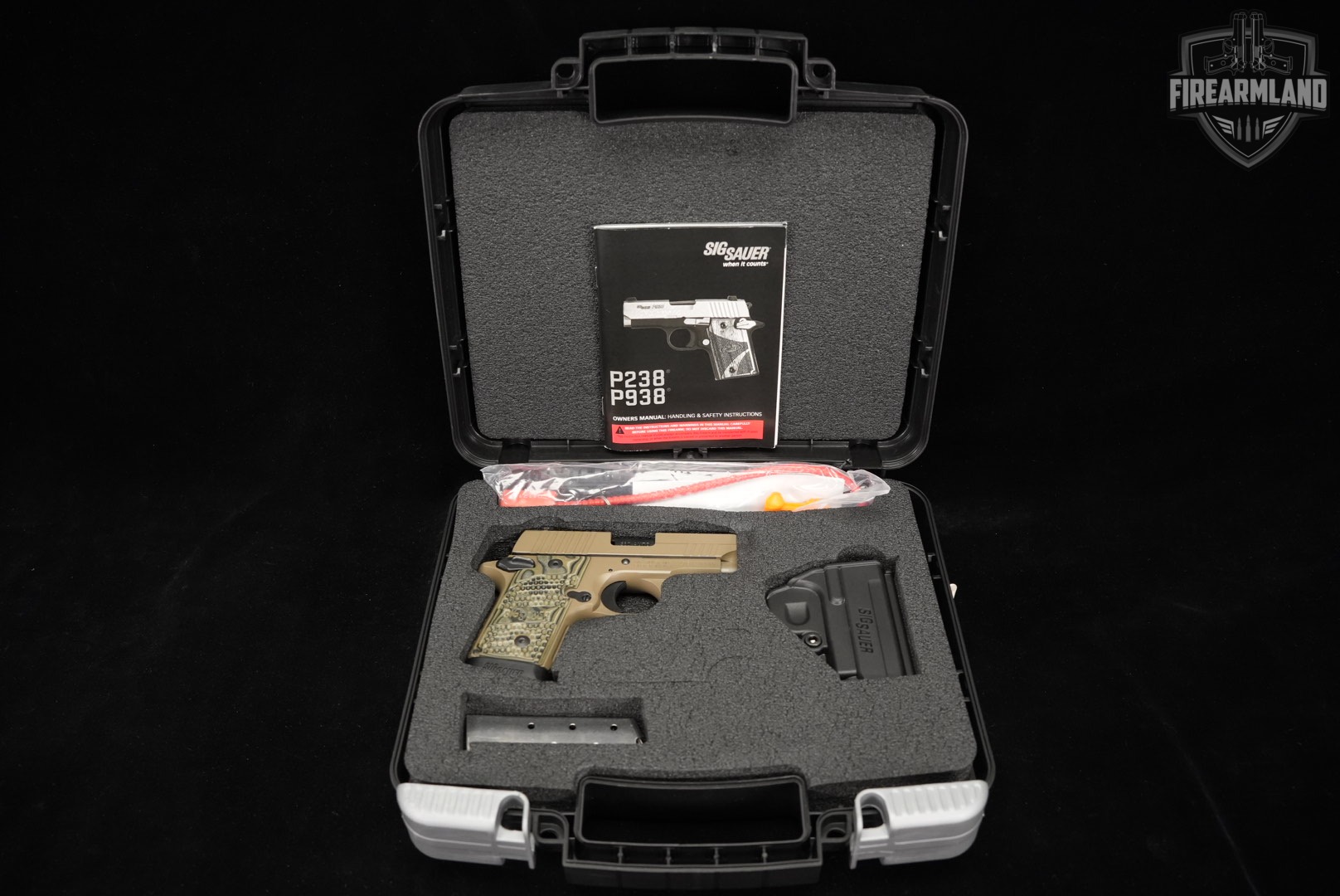 Sig Sauer P238 Scorpion 380 ACP 2.7" FDE P-238 +2 MAGS, ORIG CASE & HOLSTER-img-15