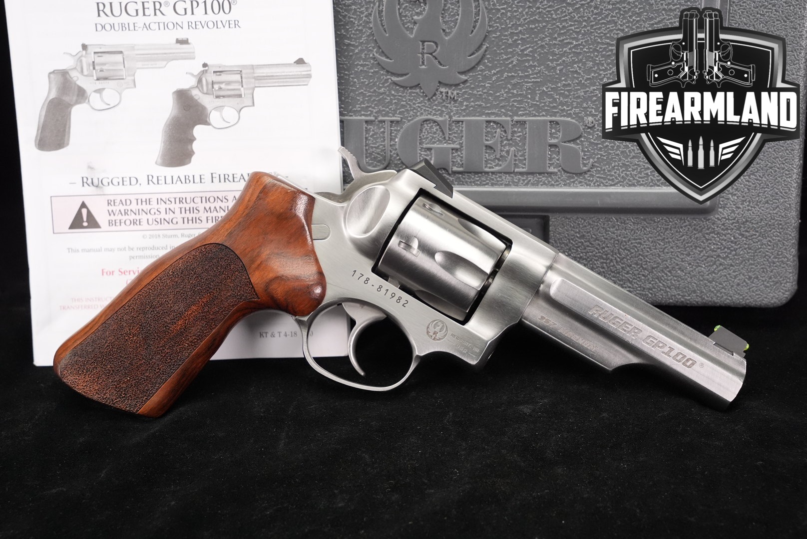 Ruger GP100 Match Champion 357 Magnum Satin Stainless GP-100 +ORIG CASE-img-0