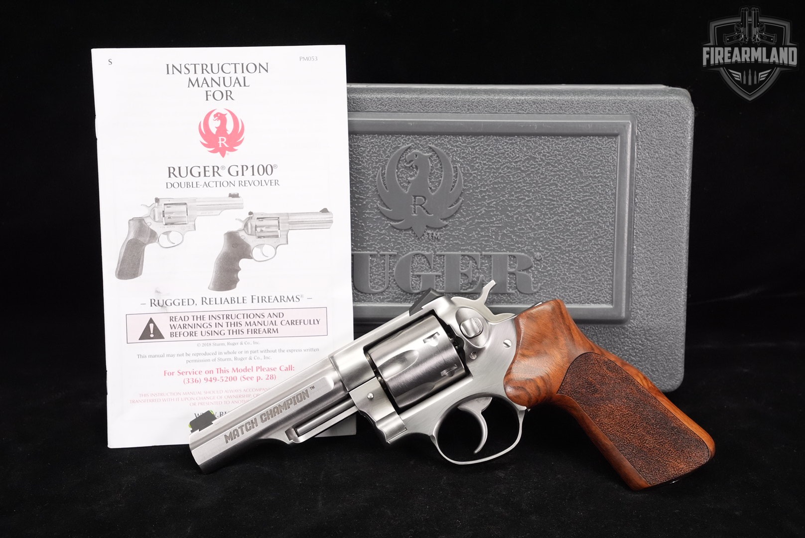 Ruger GP100 Match Champion 357 Magnum Satin Stainless GP-100 +ORIG CASE-img-2