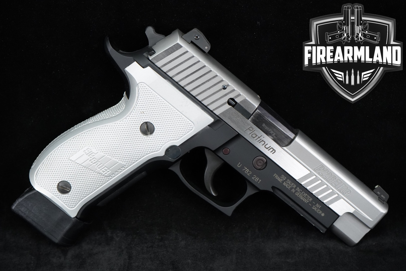Sig Sauer P226 Platinum Elite 9mm Luger Two-Tone Stainless & Black in Very Good Condition Thumbnail