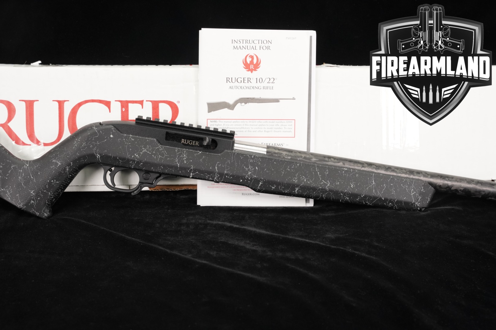 2026 Sturm Ruger 10/22 CF X22 Threaded Stainless .22 LR Black & Gray Web in Excellent Condition Thumbnail