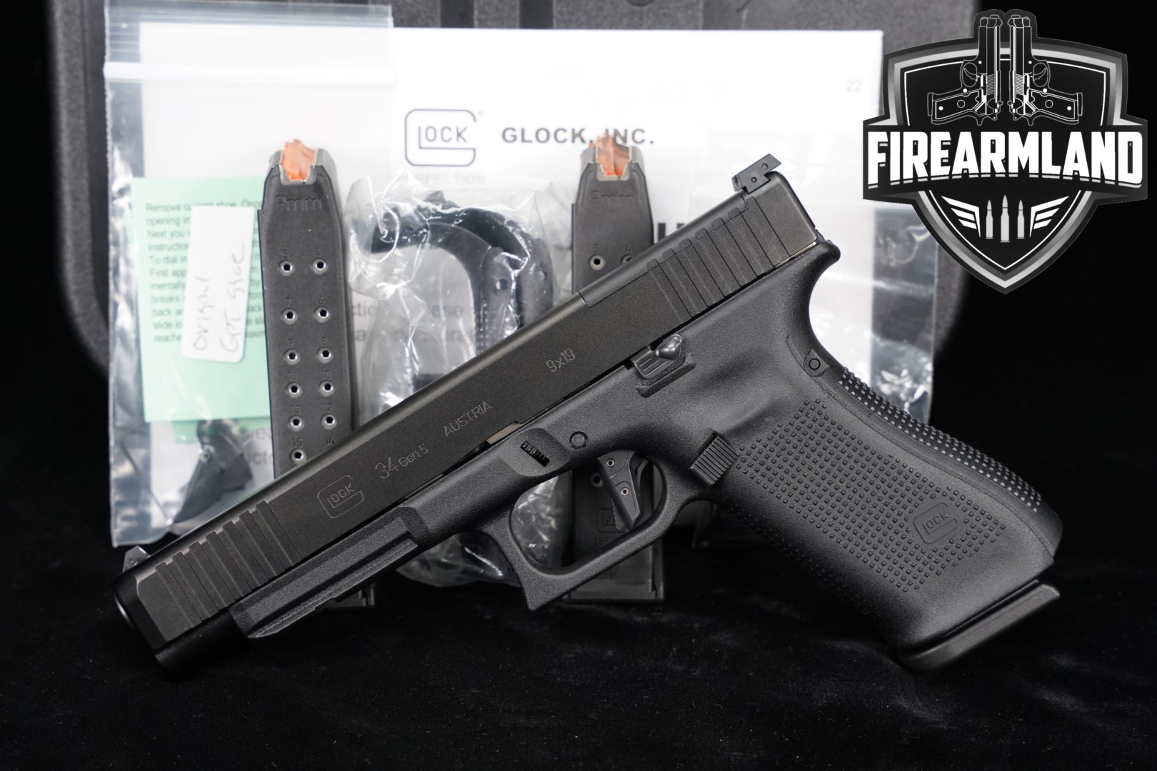 Glock G34 Gen5 MOS FS 9mm Luger Black in Excellent Condition Thumbnail